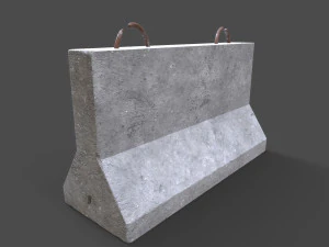 Concrete Barrier 3D Model