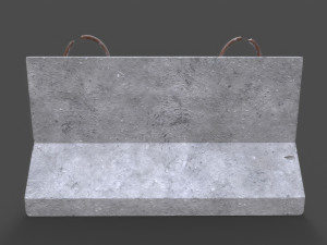 Concrete Barrier 3D Model
