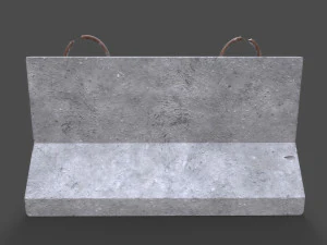Concrete Barrier 3D Model