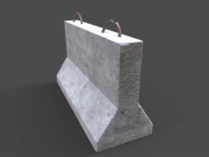 Concrete Barrier 3D Model