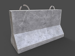 Concrete Barrier 3D Model
