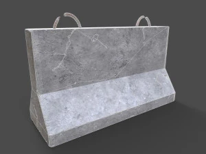 Concrete Barrier 3D Model