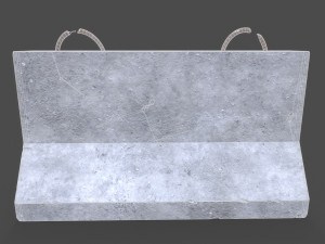 Concrete Barrier 3D Model