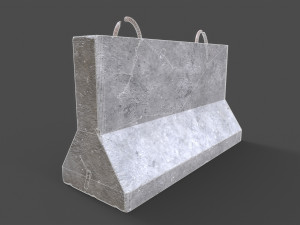 Concrete Barrier 3D Model