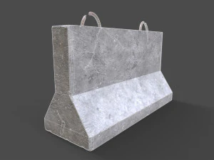 Concrete Barrier 3D Model