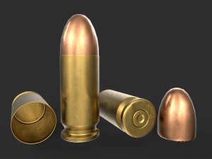 Peluru 9mm Model 3D