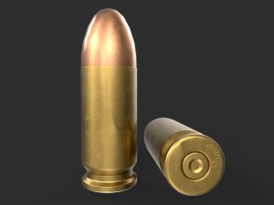9mm Bullet 3D Model
