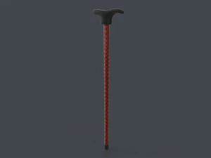 Wooden Walking Stick 3D Model