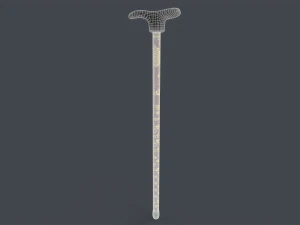 Wooden Walking Stick 3D Model