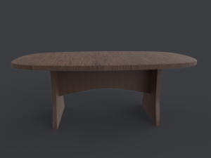 Modern Office Meeting Table Modello 3D