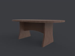 Modern Office Meeting Table Modello 3D