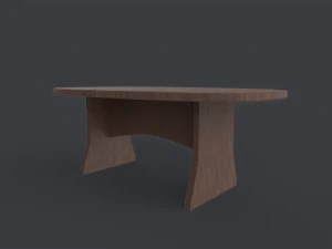 Modern Office Meeting Table 3D Model