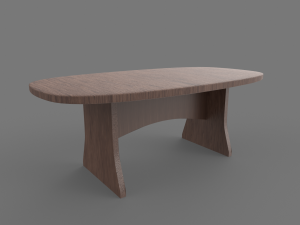 Modern Office Meeting Table Modello 3D