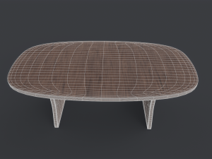 Modern Office Meeting Table Modello 3D