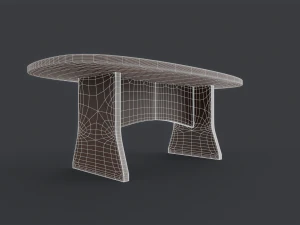 Modern Office Meeting Table 3D Model