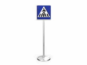 Pedestrian crossing traffic sign 3D Model