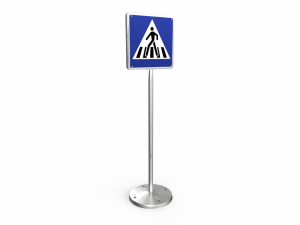 Pedestrian crossing traffic sign Modello 3D
