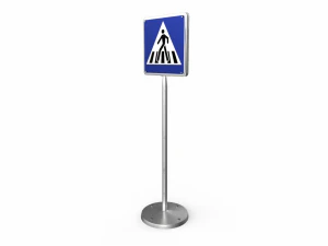 Pedestrian crossing traffic sign 3D Model