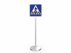 Pedestrian crossing traffic sign Modello 3D