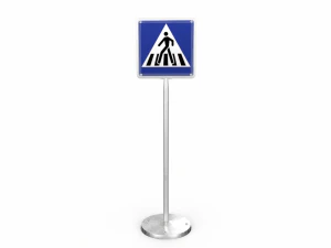 Pedestrian crossing traffic sign 3D Model