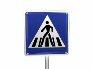 Pedestrian crossing traffic sign 3D Model