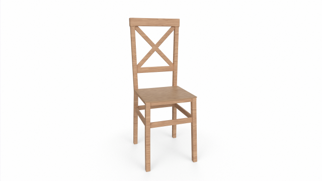 Wooden Chair 3D 模型 .c4d .max .obj .3ds .fbx .stl .blend 