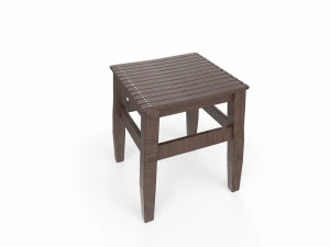 Wooden Stool 3D Model