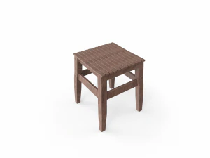 Wooden Stool 3D Model