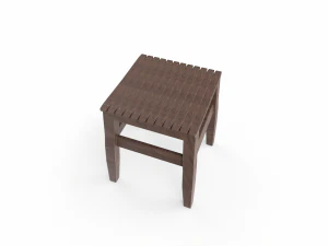 Wooden Stool 3D Model