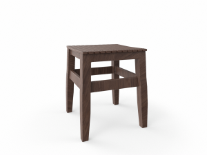 Wooden Stool Model 3D