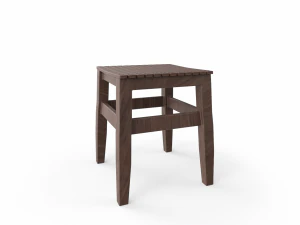 Wooden Stool 3D Model