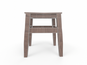 Wooden Stool Model 3D