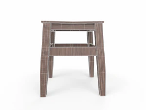 Wooden Stool 3D Model