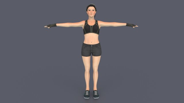 Liany Woman Character 3D 模型 .c4d .max .obj .3ds .fbx .stl .blend 