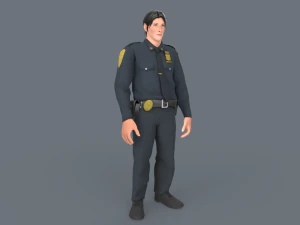 Police Boy 3D Model