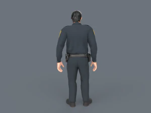 Police Boy 3D Model