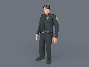 Police Boy 3D Model