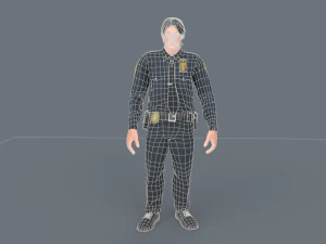 Police Boy 3D Model