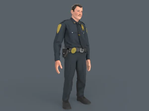 Police Man 3D Model