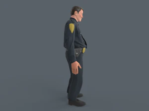 Police Man 3D Model