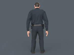 Police Man 3D Model