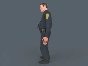 Police Man 3D Model