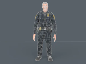 Police Man 3D Model