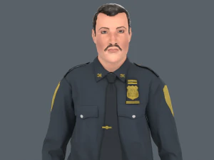 Police Man 3D Model