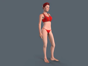 Red Woman 3D Model