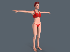 Red Woman 3D Model