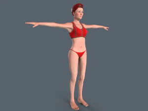 Red Woman 3D Model
