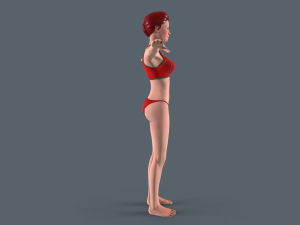 Red Woman 3D Model