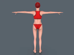 Red Woman 3D Model