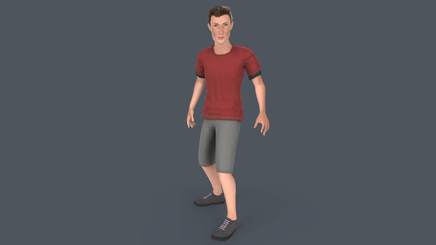 Tall Young Boy 3D Model .c4d .max .obj .3ds .fbx .stl .blend 